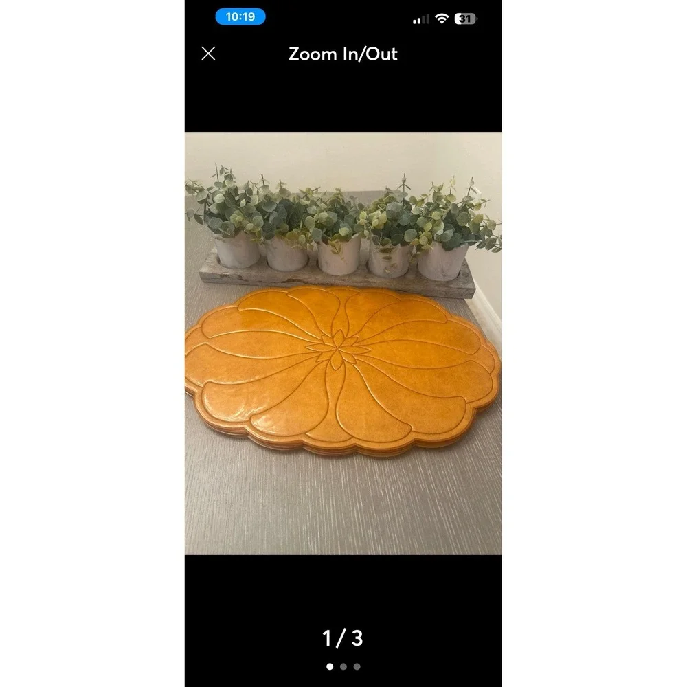 Vintage vinyl oval placements 70's edition orange.‎ 8 included